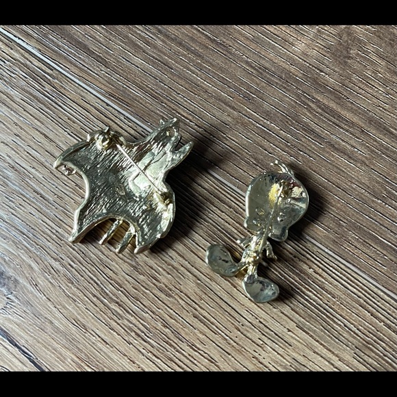 VINTAGE Rhinestone BROOCHES-Tweety Bird & Sylvester - Picture 7 of 11